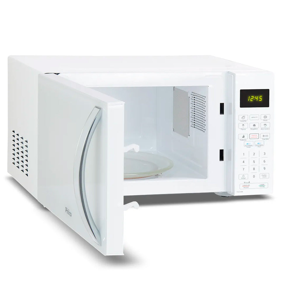 Micro-ondas Philco 20Litros, Com Painel Digital 220V - Branco